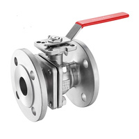 Kurek kulowy kołnierzowy ze stali nierdzewnej CF8M (AISI 316) PEŁNOPRZELOTOWE ART. 02FH DN 40