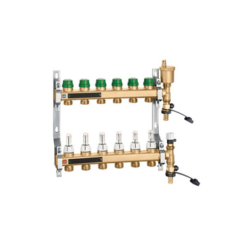 DYNAMICAL - Zespół rozdzielaczy 1" x 10 wyjść, 3/4" M