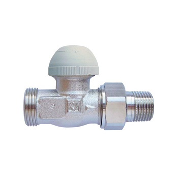 Zawór grzejnikowy termostatyczny HERZ TS-90 prosty, połączenie GZ 1/2'' (niklowanie)