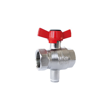 Zawór kulowy HERZ 2202, PN25 DN 25 GW z przyłączem do czujnika