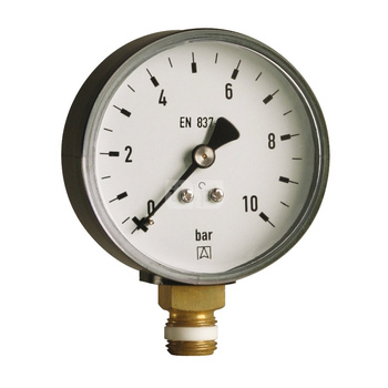 Manometr z rurką Bourdona AFRISO RF standardowy 0/160 bar radialne G1/8B fi 40 mm, kl. 1.6%