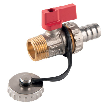 Zawór kulowy FERRO F-Comfort spustowy z uszczelką 3/8'' GZ, uchwyt: motylek