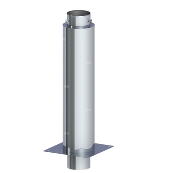 Izolowane przedłużenie komina dymowego fi 180mm z adapterem nasady grubość 1,0mm L=850mm