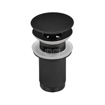 Zestaw odpływowy do umywalki PERFEXIM SPPMW03OP czarny mat 2 3/4'', przycisk duży okrągły płaski