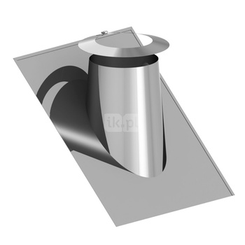 Przejście przez dach 36-45st. stal nierdzewna z płytą Pb+kołnierz fi140/225mm