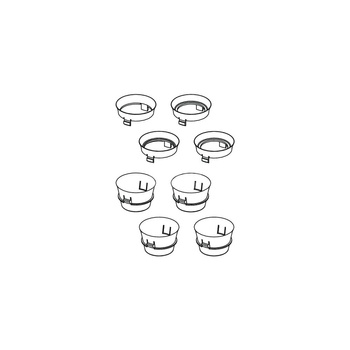 Zestaw tulei kryzujących do montażu w koszu spłuczki standardowej, w zakresie średnic od 46 do 28 mm TECE profil