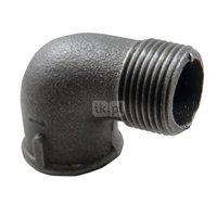 Kolanko 90' nakrętno-wkrętne A4 czarne 3/4"