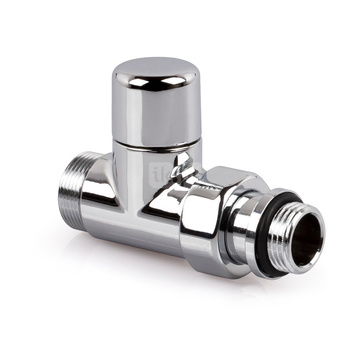 Zawór powrotny odcinający, chrom, prosty, 1/2", konieczne złączki FEM24C/FEM24P/FEM24M