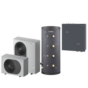 Pakiet 4 - Pompa ciepła powietrzna powietrze-woda monoblok TERMET Heat Gold 15 DC 12 kW 380 V + Zasobnik buforowy TERMET ENERGY 200 + Moduł hydrauliczny T-Box 18 Pro PG HP