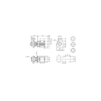 Jednostopniowa pompa monoblokowa z wlotem osiowym NB 50-200-219 AAF2AESBAQEQW1