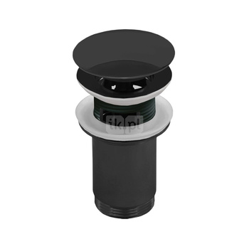 Zestaw odpływowy do umywalki PERFEXIM SPPM03OW czarny mat 2 3/4'', przycisk duży okrągły wypukły