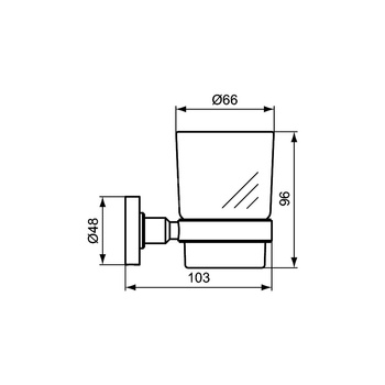 IOM UCHWYT NA KUBEK FROSTED&HLDR SBLK