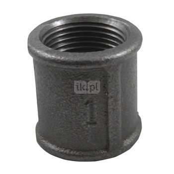 Złączka równoprzelotowa nakrętna /mufa/ M2 czarna 1 1/2"