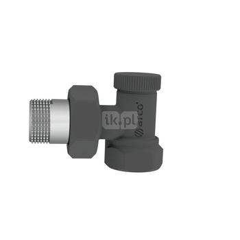 TEIDE PLUS Zestaw zaworów grzejnikowych kątowych (zasilający + powrotny), 1/2 x 16, do rur wielowarstwowych, czarny