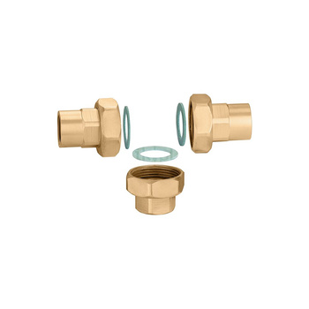 Złączki do zaworów mieszających 1 1/4” GW. Dla kodu 524700.