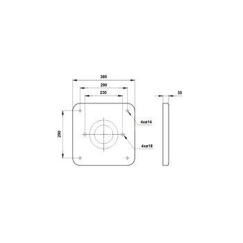 Płyta montażowa do TP/TPE z zestawem śrub