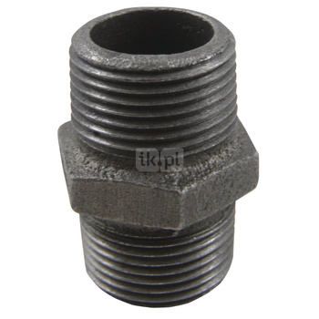 Złączka równoprzelotowa wkrętna /nypel/ N8 czarna 3/4"