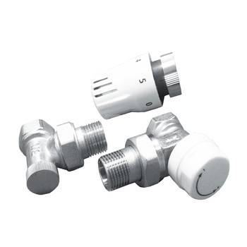 7025 Komplet termostatyczny kątowy do podłączenia grzejnika DN15, PN10