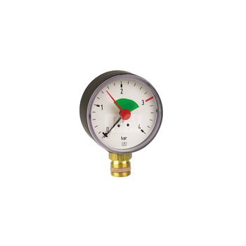 Manometr z rurką Bourdona AFRISO HZ grzewczy 0/4 bar radialne G1/4B fi 63 mm, kl. 2.5%