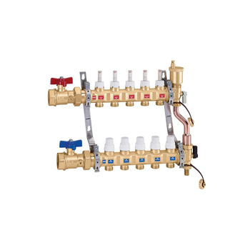 Zespół rozdzielaczy 1" GW X 14 wyjść 3/4" GZ