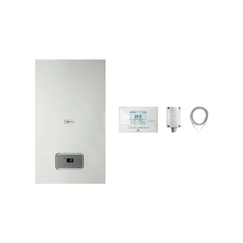 Pakiet - Kocioł gazowy jednofunkcyjny SAUNIER DUVAL Thelia Condens AS 25 kondensacyjny wiszący 6.3 - 26.5 kW + Czujnik temperatury zewnętrznej + RegulatorEXACONTROL E7C