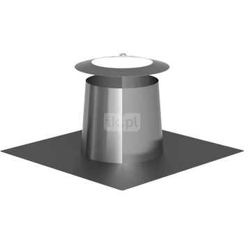 Przejście przez dach płaski stal nierdzewna z kołnierzem fi200mm 