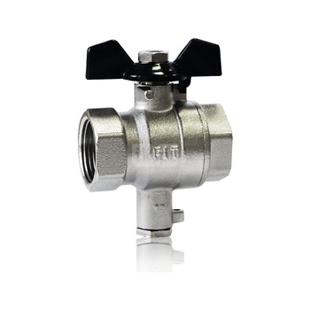 Zawór kulowy wodny motylek do czujnika temperatury 3/4"