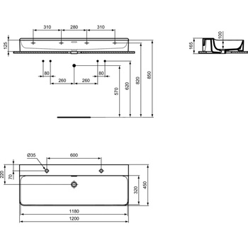 CONCA UMYWALKA 120 2OTW. OF SZLIFOWANA