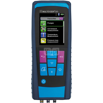 Sensor O2, CO/H2, NO, CO+, pomiar ciągu kominowego AFRISO Multilyzer STx wyświetlacz kolorowy TFT 2,8'', akumulator Li-Ion, z drukarką, z walizką