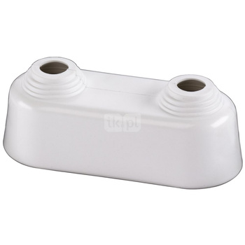 ROZETA PODWOJNA WYSOKA 45 - biala