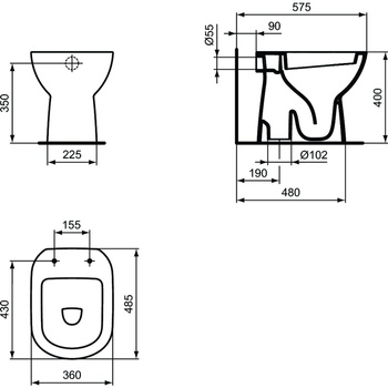 IS I.LIFE A Miska stojąca VO NON WHT B/W