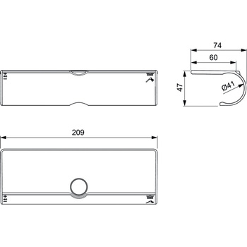 CERATHERM T Półka zagięta SHOSYS CHR
