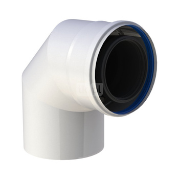 Kolano 87st. fi80/125mm białe