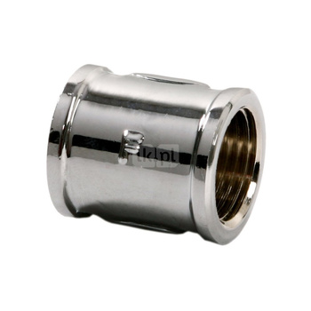 Mufa FERRO, mosiądz (chrom), 3/8'' (GW)