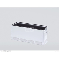 Rozdzielacz powietrza / kolektor zbiorczy do rury płaskiej, 18 przyłączy do łącznika przejściowego, szer. x wys. x gł. : 603x271