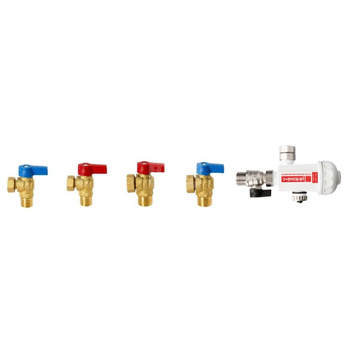 Zestaw zaworów 4 el. + separtator magnetyczny MINI QIK do kotłów gazowych C.O.