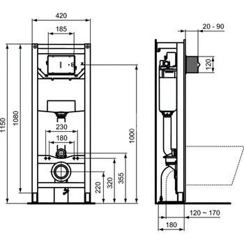 PROSYS WC STELAŻ FS 120M/P