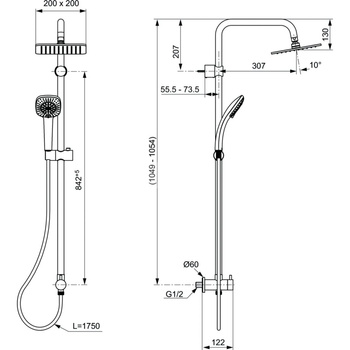 IDEAL DUO CUBE SYSTEM NATRYSKOWY DO BAT.