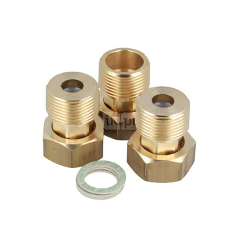 Śrubunek hydrauliczny AFRISO Zestaw z uszczelkami i dwoma zaworami zwrotnymi mosiądz (niklowany) GW 3/4'' z pierścieniem zacinającym