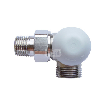 Zawór grzejnikowy termostatyczny HERZ TS-98-V kątowy cd z nastawą wstępną, połączenie 1/2'' (niklowanie)