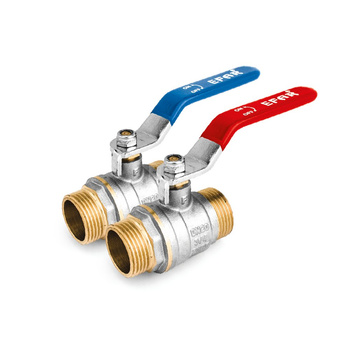 Kurek kulowy do wody powietrza glikolu (Z/Z rączka) ART. 124 EFAR 10/100 DN 3/4"Nieb.