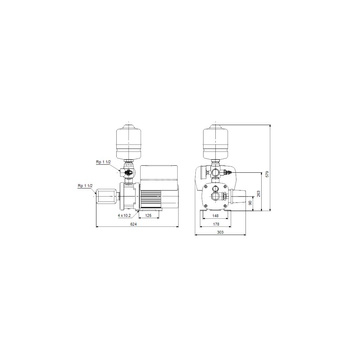 Zestaw podnoszenia ciśnienia CMBE10-54 I-U-C-C-G-B 1x220-240V 50-60Hz