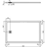 ULTRAFLAT S Brodzik 160x100 PURE WH RECT