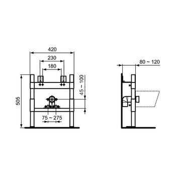 PROSYS RAMA DO BIDETU WISZĄCEGO