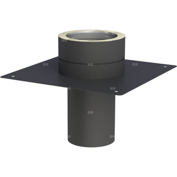 Płyta fundamentowa fi 200mm dla podwyższenia komina lakierowana na czarno T450'C / N1 lakierowana na czarno T450'C / N1