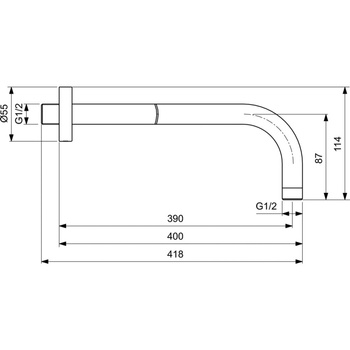 IDEALRAIN RAMIĘ DESZCZOWNICY 400MM SILV STOR