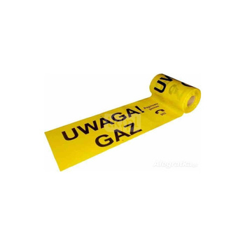 armack Taśma ostrzegawcza żółta 100 mb UWAGA GAZ