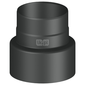 Redukcja stal JEREMIAS FERRO-R, kolor czarny fi200 x 180 mm do kanałów wentylacyjnych okrągłych