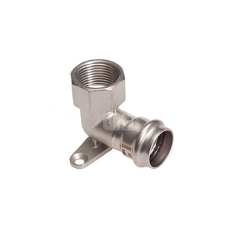 Inox Inox Kolano 90 st. z łapami - 2 mocowania 22 x 3/4"