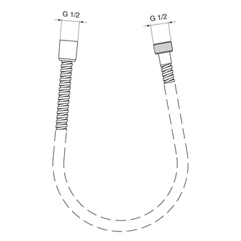 SH Wąż METALFLEX 1500mm Chrom